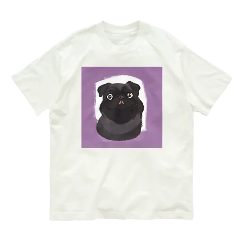 黒パグのイラストグッズ Organic Cotton T-Shirt