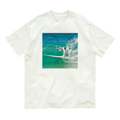 ワイヤーフォックステリア　波乗りタンタン Organic Cotton T-Shirt