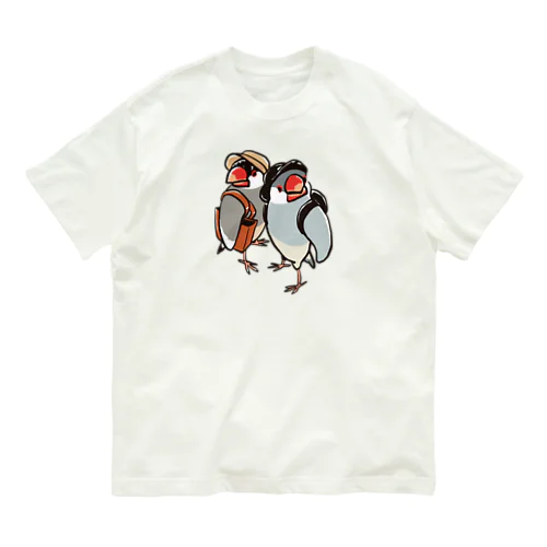 文鳥ちゃん知らない街を探検 Organic Cotton T-Shirt