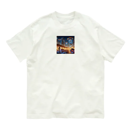 未来の高層ビル大都市③ Organic Cotton T-Shirt