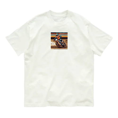 ドット絵モトクロスバイク Organic Cotton T-Shirt