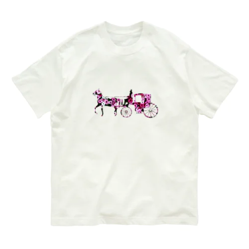 馬車　rose オーガニックコットンTシャツ