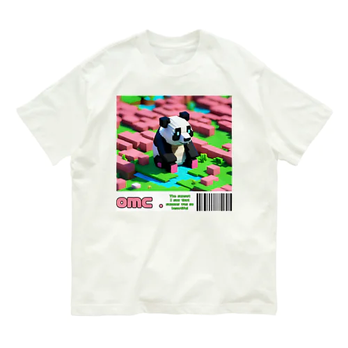 ３Dパンダさん Organic Cotton T-Shirt