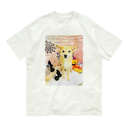 可愛いしばわんHappyHalloweenグッズ Organic Cotton T-Shirt