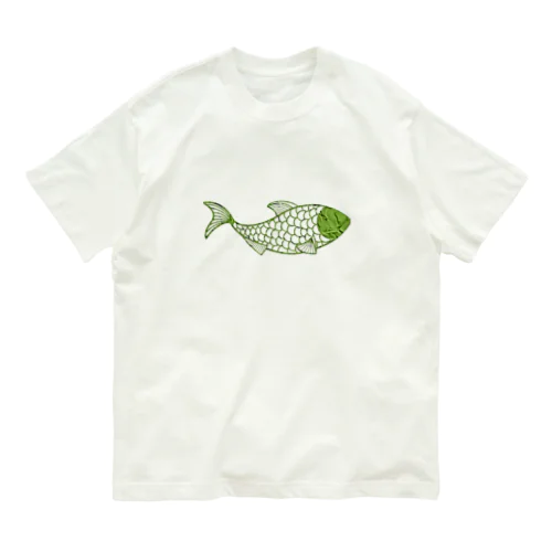 魚　green オーガニックコットンTシャツ