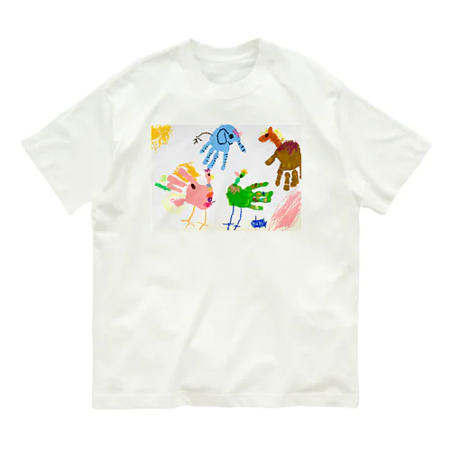 おててのどうぶつえん Organic Cotton T-Shirt