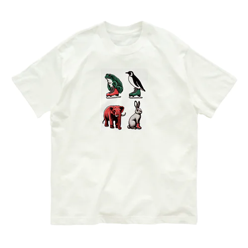 【孤独を愛する４人】スケート編（フィギュアスケート） Organic Cotton T-Shirt