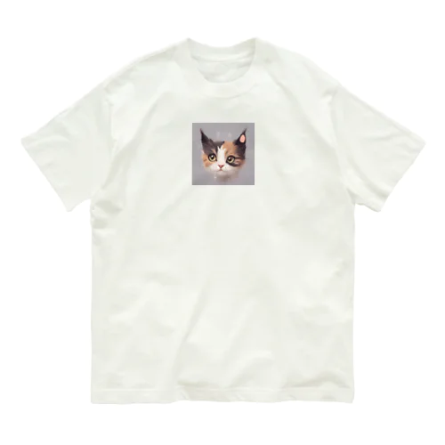 猫のマロンくん オーガニックコットンTシャツ