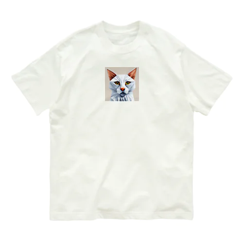 和の猫舞台 オーガニックコットンTシャツ