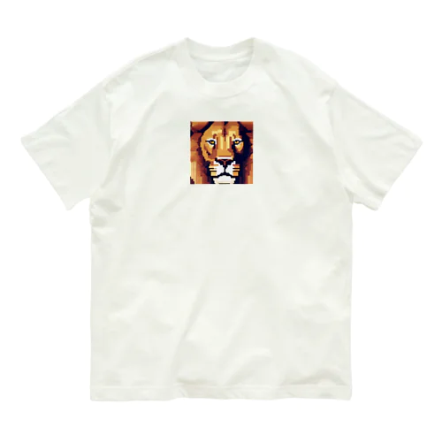 ドット絵ライオン Organic Cotton T-Shirt