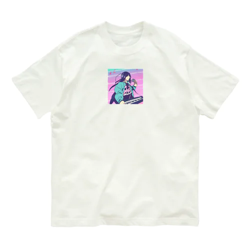 心を打つメロディー: 感動のボーカルプリント Organic Cotton T-Shirt