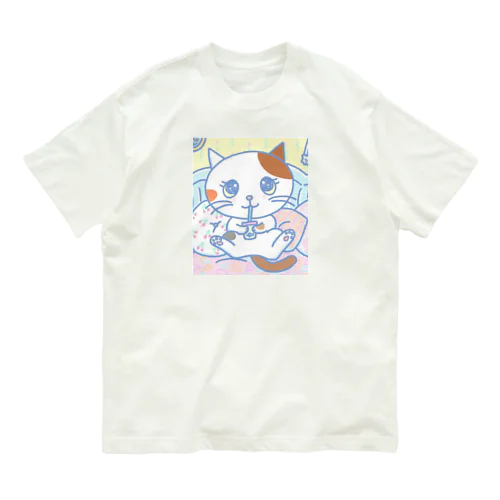 仔猫のハッピー Organic Cotton T-Shirt