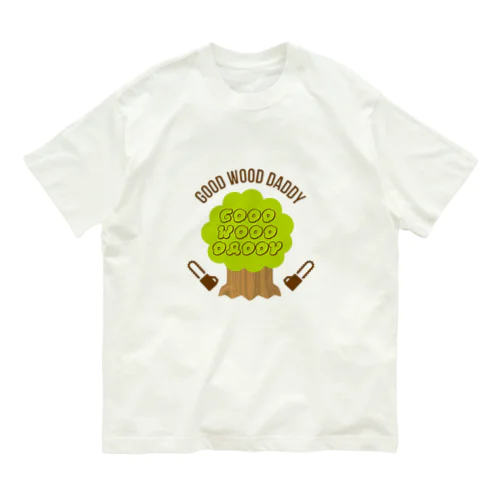 GoodWoodDaddy　フルカラーロゴ オーガニックコットンTシャツ