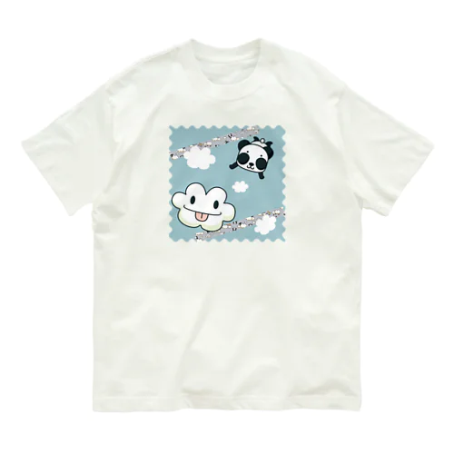 ズレぱんだちゃんとくもちゃん オーガニックコットンTシャツ