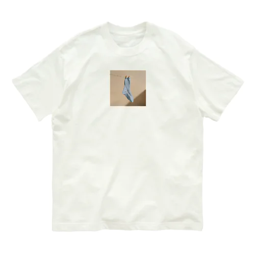 水色のくつ下 オーガニックコットンTシャツ