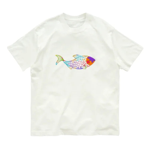 魚　jigsaw pals オーガニックコットンTシャツ