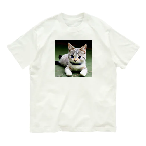 座る猫 Organic Cotton T-Shirt