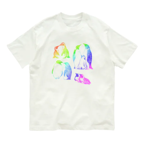 カラフルペンギン オーガニックコットンTシャツ