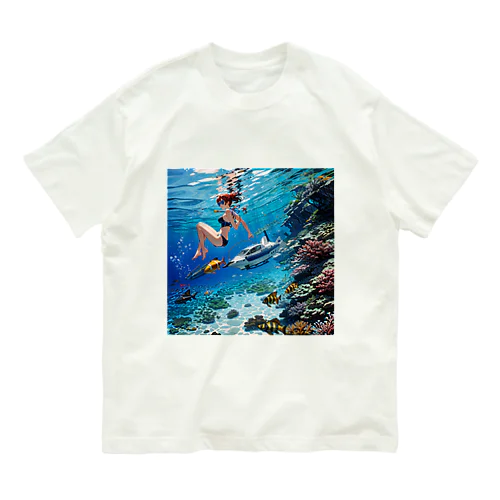 少女と熱帯魚 Organic Cotton T-Shirt