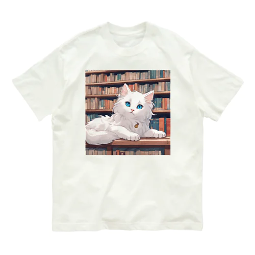 図書室の番猫03 オーガニックコットンTシャツ