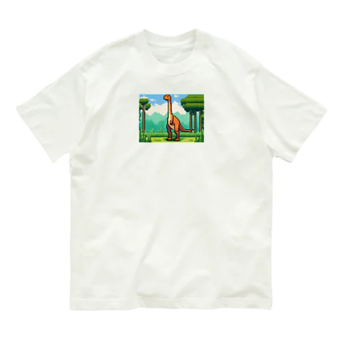 恐竜㊼　マムチサウルス オーガニックコットンTシャツ