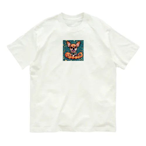 仮装の魔法✨ハロウィンの主役はチワワ Organic Cotton T-Shirt