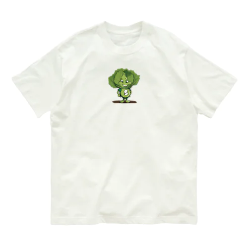 野菜キャラクター レタスのレオ Organic Cotton T-Shirt