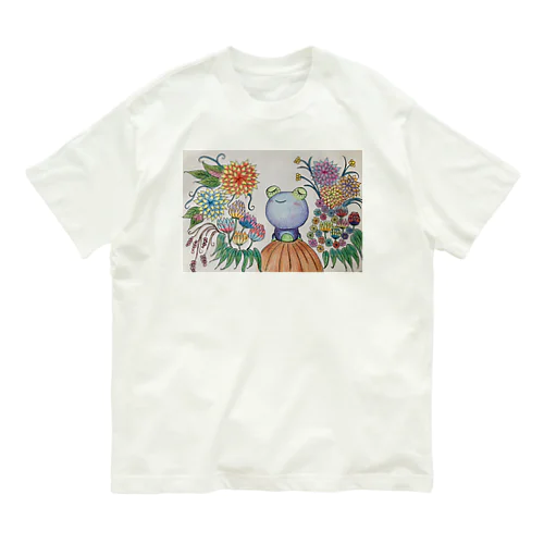 カラフルかえる Organic Cotton T-Shirt