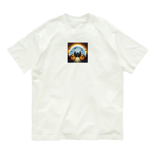 ドット絵のハロウィン城 Organic Cotton T-Shirt