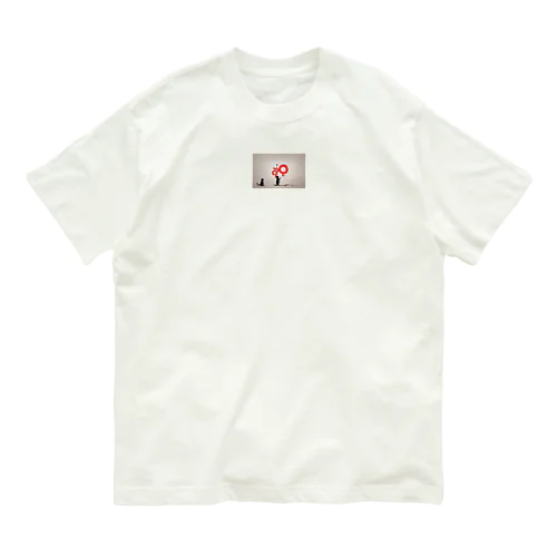 バンクシー風　猫のらくがき Organic Cotton T-Shirt