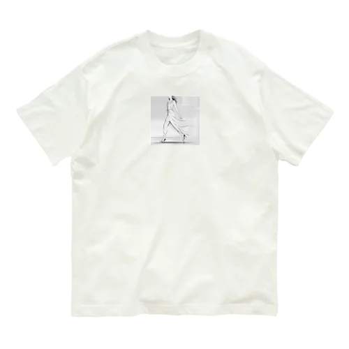 優雅な歩き方をする女性アートグッズ Organic Cotton T-Shirt