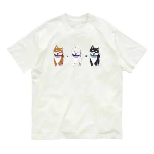 3色柴犬 オーガニックコットンTシャツ