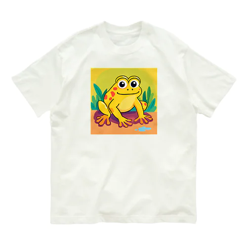 黄色蛙ちゃん オーガニックコットンTシャツ