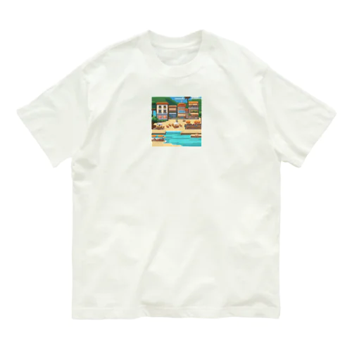 海のリゾート オーガニックコットンTシャツ