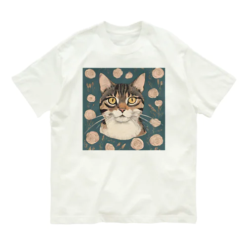 ねこライフ オーガニックコットンTシャツ