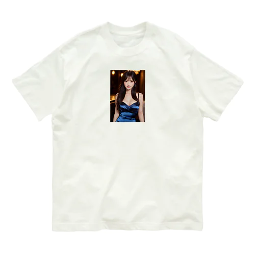 青いドレス美人 Organic Cotton T-Shirt