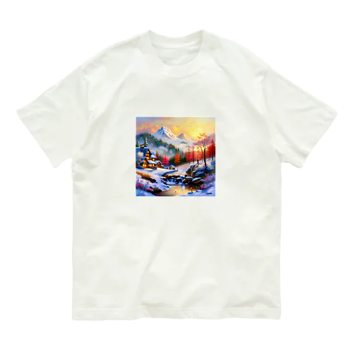 幻想的な雪景色のグッズ Organic Cotton T-Shirt