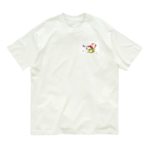 SDGs　捨てられた空き缶と蝶 オーガニックコットンTシャツ