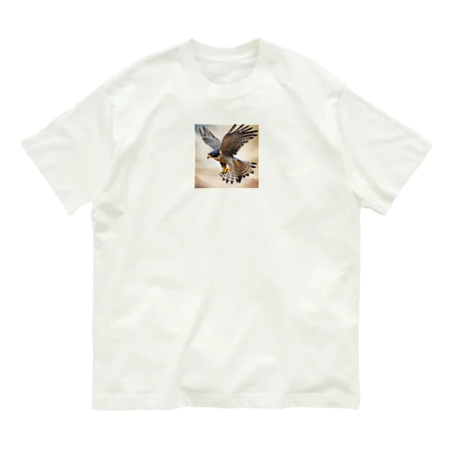 カラカラ (Peregrine Falcon) オーガニックコットンTシャツ