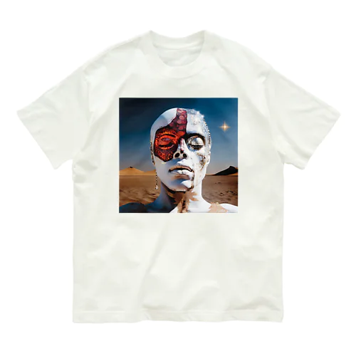 砂漠の砂時計守: Desert Sandglass Guardian オーガニックコットンTシャツ