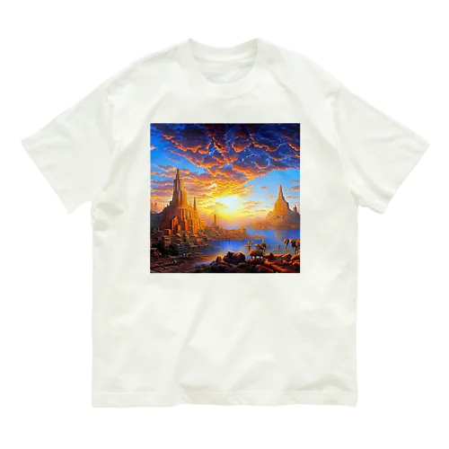 夕陽の中の城 Organic Cotton T-Shirt