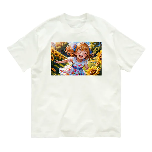 かわいい少女のイラストグッズ Organic Cotton T-Shirt