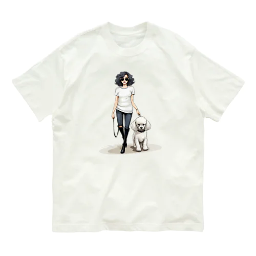 犬の散歩 オーガニックコットンTシャツ