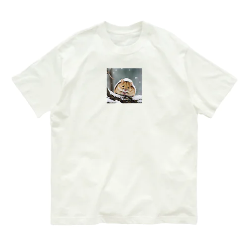 雪の中のヤマネ Organic Cotton T-Shirt