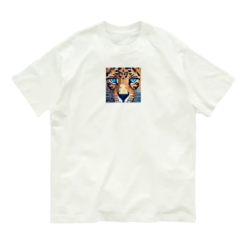 ヒョウピクセルアート Organic Cotton T-Shirt