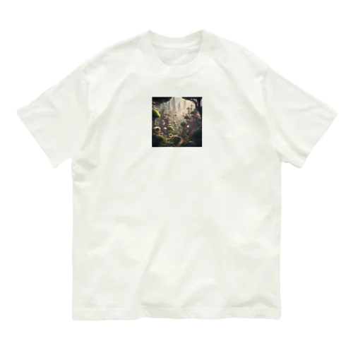 景色がきれいな町のイラストグッズ Organic Cotton T-Shirt