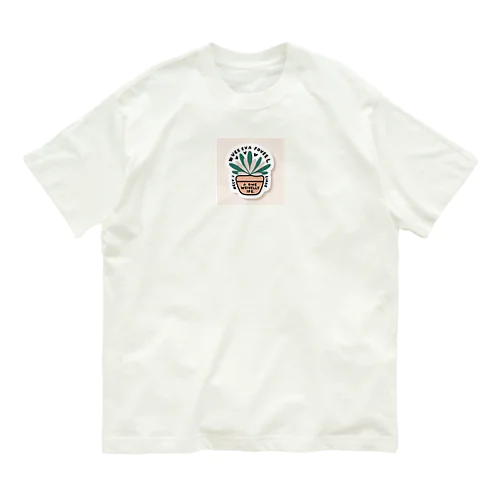 ミニマリストサキュレント オーガニックコットンTシャツ