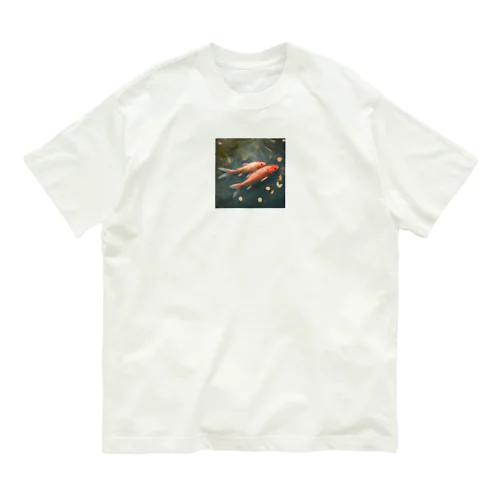 鯉のイラストのグッズ オーガニックコットンTシャツ