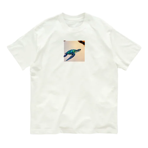 ウミガメ オーガニックコットンTシャツ