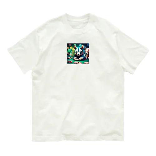 ポーカー動物 オーガニックコットンTシャツ